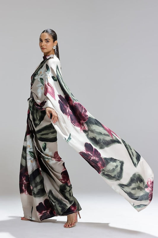 Karinaaz Peacock Blue Designer Saree