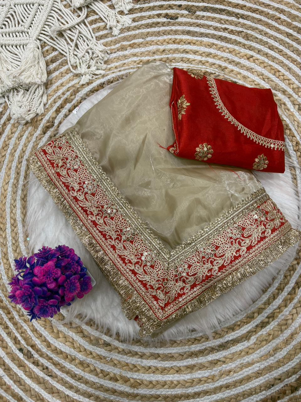 Karinaaz Mint Green Linen Cotton Saree